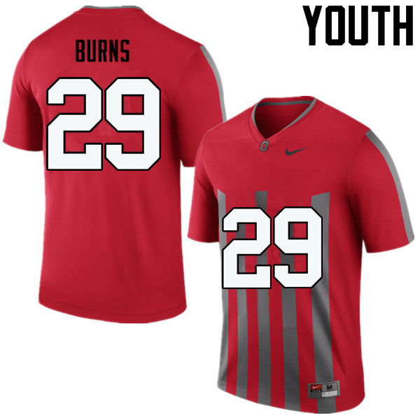 Ohio State Buckeyes Rodjay Burns Youth #29 Throwback Game Stitched College Football Jersey